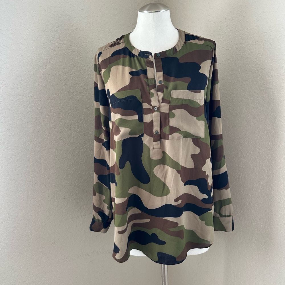 Gibson Latimer Camouflage Blouse